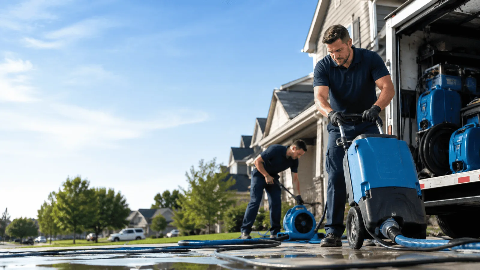 Dehumidification being performed in Clintonville, PA